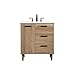 Elegant Decor 30 inch Single Bathroom Vanity in Natural Oak
