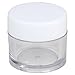 Beauticom High-Graded 7 Grams/7 ML (Quantity: 24 Packs) Thick Wall Crystal Clear Plastic LEAK-PROOF Jars Container with White Lids for Cosmetic, Lip Balm, Lip Gloss, Creams, Lotions, Liquids