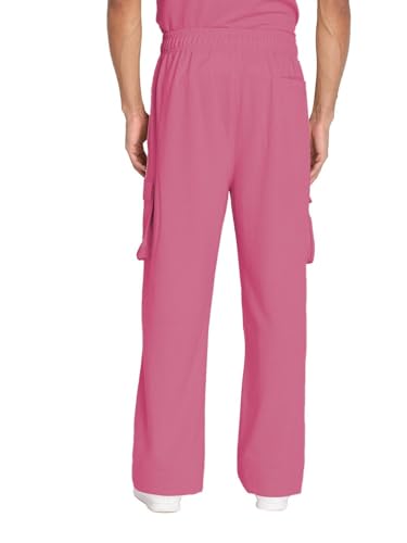 Image of CHKOKKO Men's Baggy Track Pants for Gym Workout Running Casual Wear Sports Lower with Pockets Adjustable Drawstring Waist Lightweight Quick Dry Activewear Fitness
