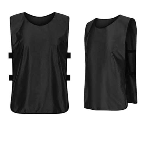 Sports Petos de Entrenamiento Chaleco deportivo for adultos y niños, camisetas de fútbol, ​​petos de entrenamiento for equipos, chaleco transpirable, camiseta de fútbol for correr(Black(6pcs),M)