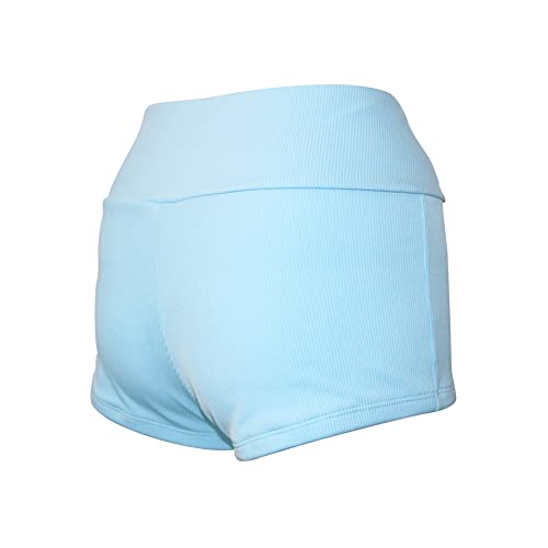 meioro Solid Color Women's Swimsuit Bottoms Tie Front Swimwear Bottom High Waist Drawstring Bikini Shorts Bathing Suits3