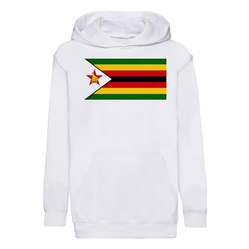 Sweat à capuche enfant Zimbabwe cadeau parfait anniversaire football sport africain