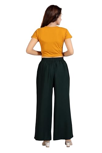 Image of BENKILS Women's Cotton Reyon Regular Fit Palazzo Pants - Available Size - M to 6XL
