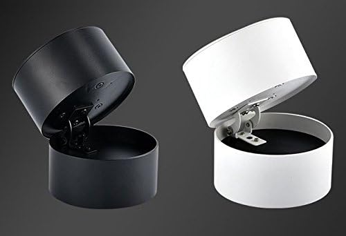 7W Spot Lampe LED mit Fernbedienung,Schwarz Dimmbar Wandstrahler mit 1,8 m Schalterkabel, LED Pflanzenstrahler, Drehbar Licht Kopf für Pflanzen Gemälde Dartscheibe Schrank BD0853