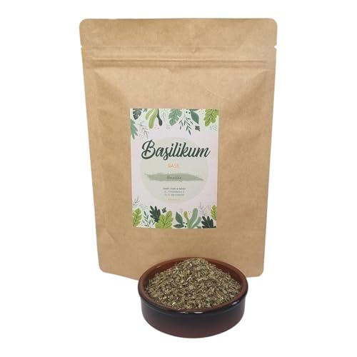 IGART FOOD&WOOD Albahaca seca 500g, hierba aromática en hojas, 100% natural, ideal para pizza, pasta, salsas, Ocimum basilicum