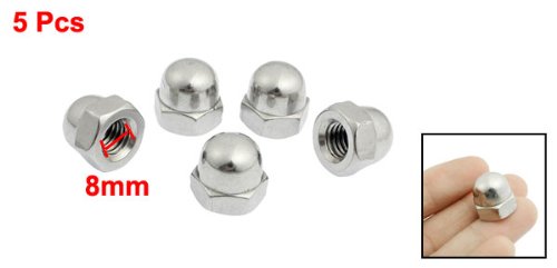Uxcell Acorn Hex Cap Nuts - 20Pcs M8 Dome Nuts 316 Stainless Steel Hexagon Decorative Cap Nut