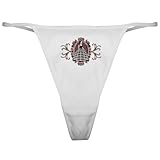 CafePress Gothic Girl in Bone Hoopskirt Classic Thong Underwear, Funny Womens Panties White
