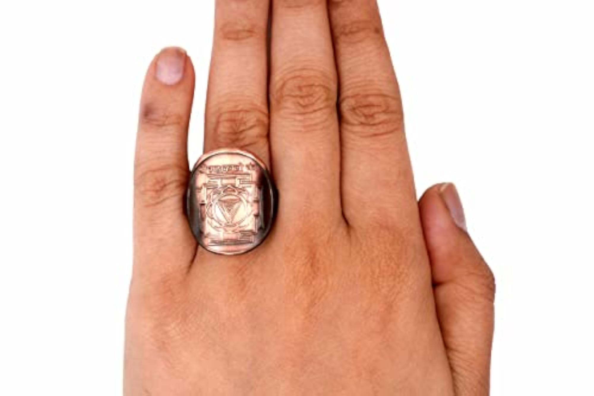 Shree MahaKali Yantra Ring in Antique Finish