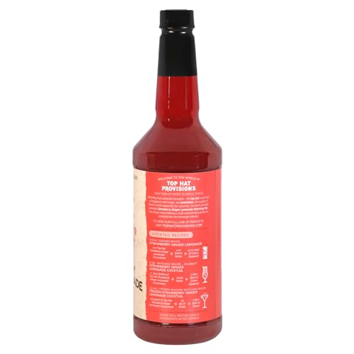 Top Hat Strawberry Ginger Lemonade Concentrate & Batching Mix – 32oz bottle