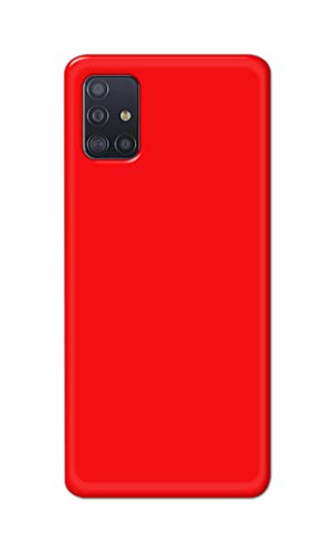 Image of Printed Hard Back Cover Case for Samsung Galaxy A71 | Samsung Galaxy A71S Back Cover (Plain Red) -1803
