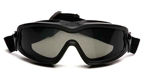 Pyramex Safety V2G-XP Eyewear, Black Strap, Gray Anti-Fog Dual Lens