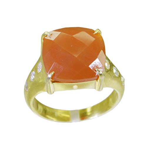Bague en argent massif 925 et onyx rouge naturel RIYO au design intemporel