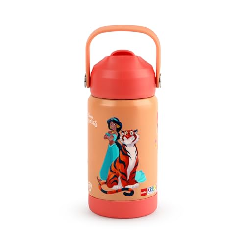 Image of CELLO Kidzbee Gen Alpha Stainless Steel Kids Flask Water Bottle 370 ml | 3D Princess Touch & Feel Design, Leakproof Lightweight Easy to Carry Hot and Cold Kids Flask Water Bottle for School & Travel