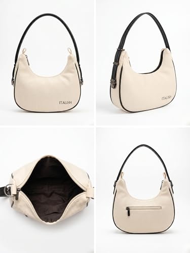 Image of ITALISH Crescent Sling Bag for Woman with Zipper Half Moon Crossbody Purse for Everyday Use | Lightweight