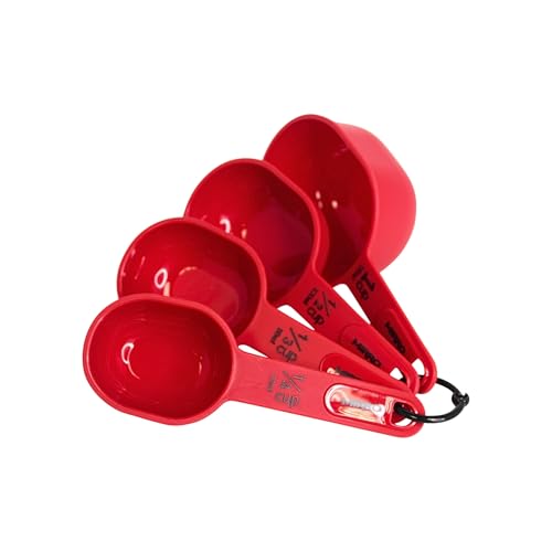 MIRRO 4pc Nested Measuring Cups Set, Red