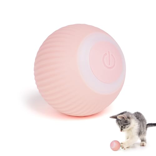 Adiwo Giocattolo Interattivo con Palla Automatica, Palla per Cani Interattiva, Giocattoli per Gatti, Giocattolo Interattivo per Gatti Cani, Cat Toy Ball, Pet Smart Rolling Ball (Rosa)