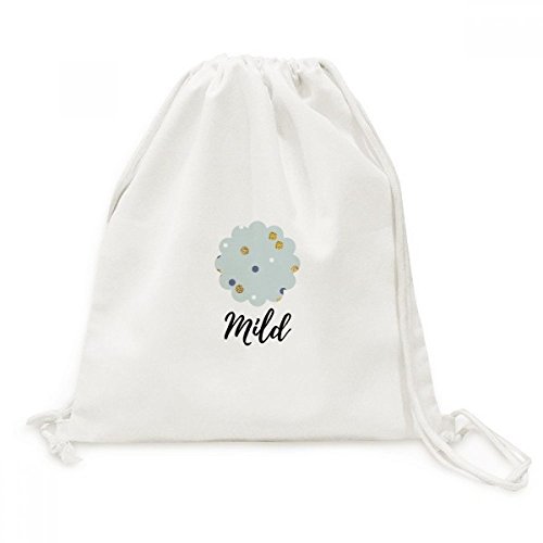 Sac à cordon toile motif plantes or DIYthinker pochon de voyage léger