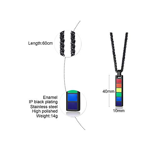 Mprainbow Gay Lesbian Pride Jewelry Sets - Stainless Steel Bracelet + Earrings + Necklace Gay Pride Lgbtq Accessories,Rainbow Jewelry Set #TOP3