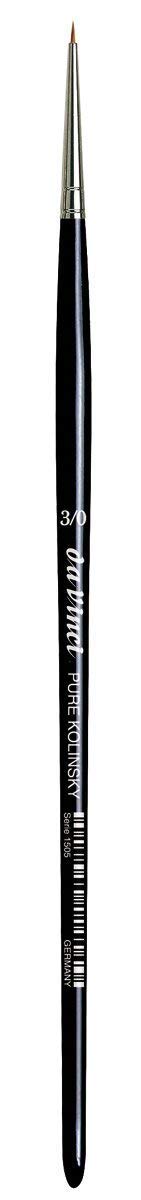 da Vinci Watercolor Series 1505 Maestro Paint Brush, Extra Short Retouch/Spotter Kolinsky Red Sable, Size 3/0 (1505-3/0)