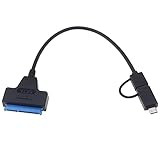 2-in-1 USB 3.0 Und Typ-C zu SATA-III Adapter für 2,5 Zoll SSD HDD Festplatten Adapter Konverterkabel für Computer Und Laptops 30cm Kabellänge
