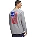 Under Armour Men's Freedom Flag Long Sleeve T Shirt, (035) Steel Light Heather / / Royal, Large
