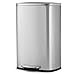 COSTWAY 50L Cubo de Basura de Acero Inoxidable Papelera con Tapa y Pedal para Cocina Oficina Salón