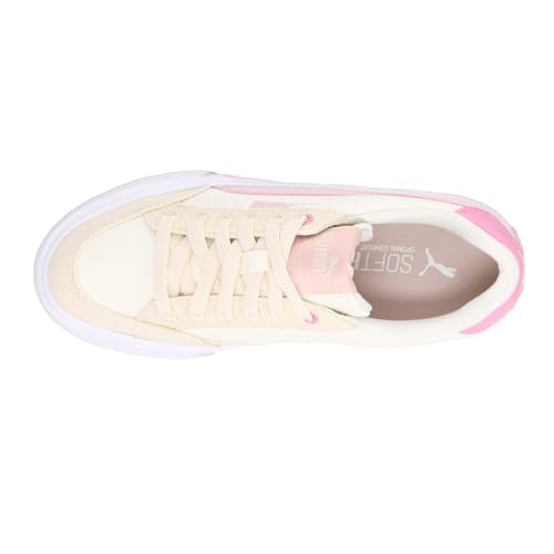 PUMA Womens Court Classic Vulc Lace Up Sneakers Shoes Casual - Off White, Pink4