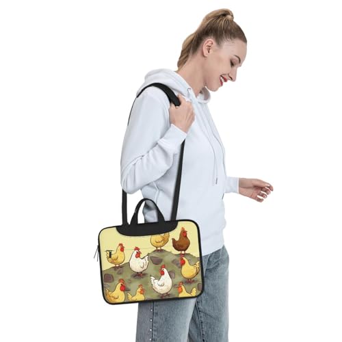 Sacoche ordinateur portable à motif poules pour vos trajets urbains - 7