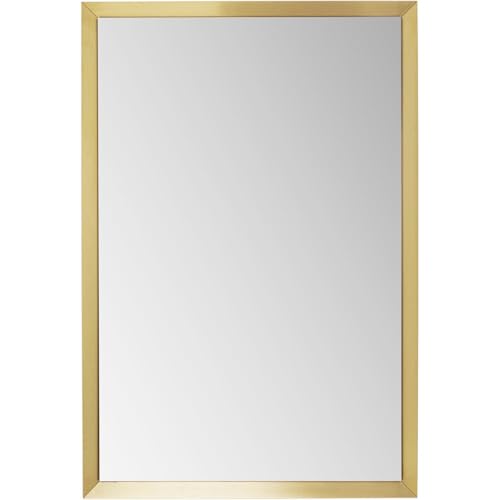 KARE Miroir Mural Design Arezzo - Laiton - Rectangulaire - Acier - Verre - Miroir - Moderne - Décoration d'intérieur pour Salon, Chambre à Coucher, Couloir, Bureau -...