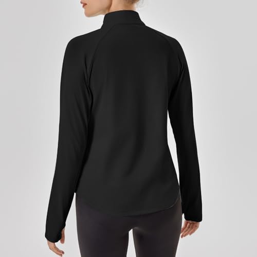 Womens 1/4 Half Zip Hiking Shirts SPF Sun Protection Tops with Pocket Long Sleeve Athletic Running Golf Pullover2