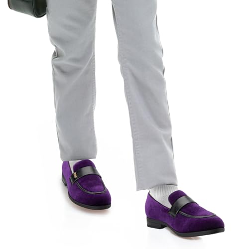 Image of JITAI Boys Dress Loafers for Weddings & School, Breathable Slip-On Leather Tuxedo Shoes, Toddler to Preteen