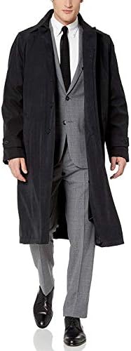 Adam BakerMen's Single Breasted Breasted Full Length Trench Coat All Year Round Raincoat