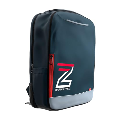 Zion Cases Slab Case Backpack with Slab Case 2GO Graded Card Case; Fits PSA, BGS, HGA, SGC, and CSG Graded Card Slabs; Ideal Travel Storage Solution; (Navy)