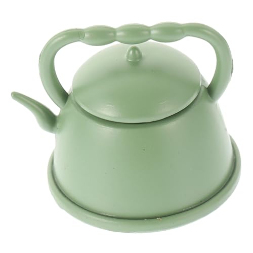 Didiseaon Mini Tetera Metálica Decorativa Estilo Retro Vintage Ornamento para Hogar y Colección Tetera Miniatura de Metal Duradero para Decoración de Sala de Té y Accesorios Domésticos