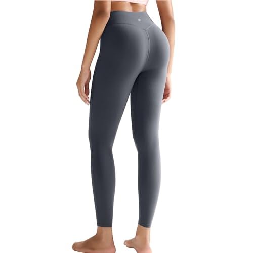 RUNNING GIRL High Waisted Leggings for Women,Tummy Control Workout Yoga Pants Compression Pants Buttery Soft Dark Grey Medium