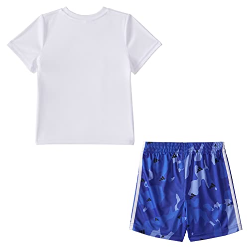 Image of adidas baby-boys Poly Tee Aop 3s Short Set(infant)