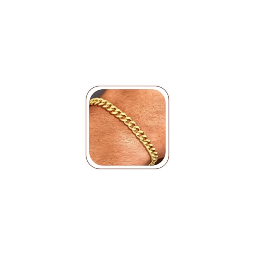 Pulsera Cubana para Hombre 18K Oro sobre Plata miniatura 1