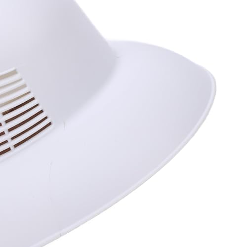 1PCS Beekeeping Hard Hat, Protective Beekeeping Cap Vented Beekeeper Helmet with Wide Brim for Men Women, White,13.58x11.42in