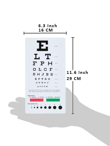YNR Pocket Eye Chart, 2 in 1 Snellen Eye Chart - Image 4