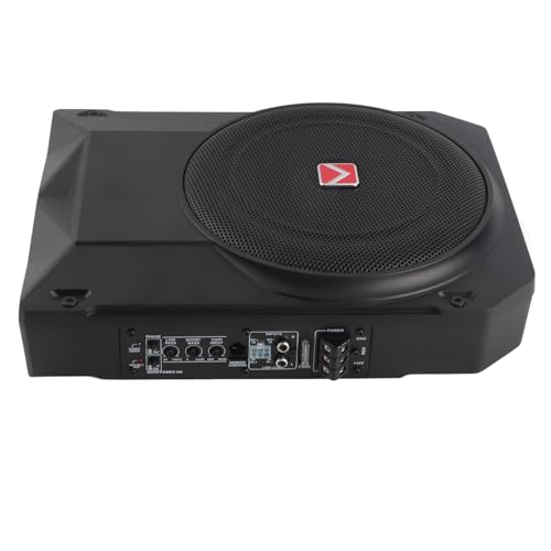 Caisson De Basses Actif 1000W Ultra-Plat Pour Siège De Voiture, Câble Audio Inclus - Auto