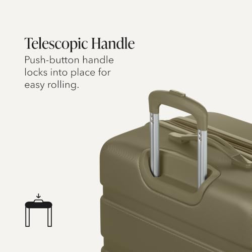 Image of SWISSGEAR Signature Hardside Expandable Carry-On Spinner Luggage, ABS Construction, TSA-Friendly Lock, and Built-In Cupholder, White, 19-Inch, Olive Branch, Checked-Large 27-Inch, Signature Hardside