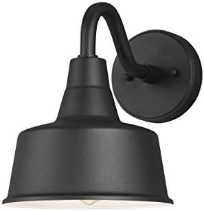 Miniatura 4 de Sea Gull Lighting Generation 8537401-12 - Farol de pared transitorio para exteriores de la colección Seagull-Barn Light en acabado negro, pequeño