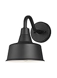 Sea Gull Lighting Generation 8537401-12 Transitional One Outdoor Wall Lantern from Seagull-Barn Light Collection in Black Finish, Small