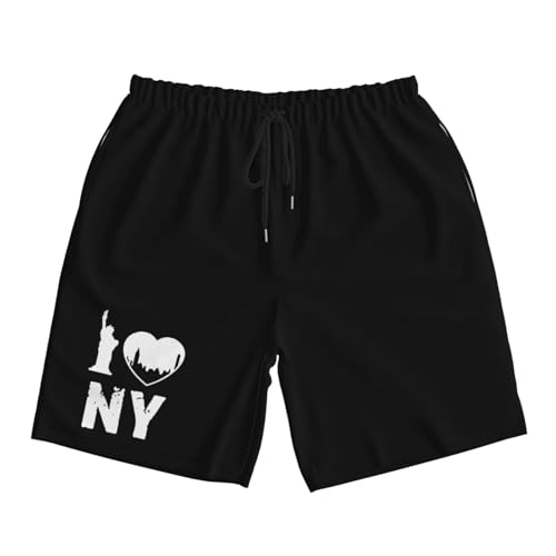I Love New York Men's Quick-Dry Board Shorts 7