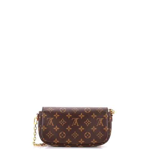 Pre-Loved Ivy Wallet on Chain Monogram Canvas, Brown3