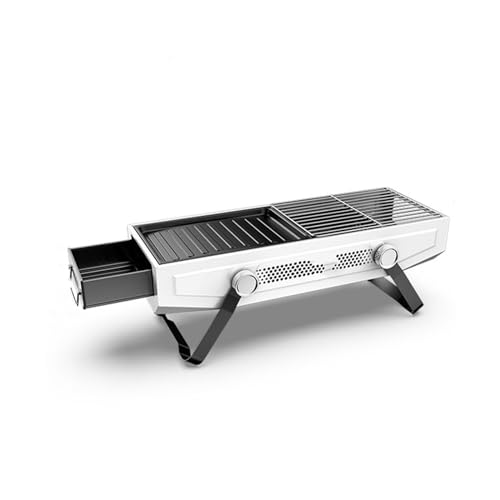 Barbacoa de jardín multifuncional con estufa plegable portátil 2