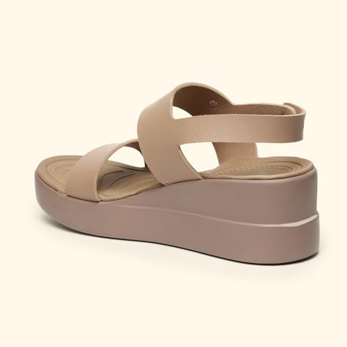 Image of YOHO Bliss Platform Heel Sandals for Women | Orthopedic Cushioned Footbed Footwear | Comfortable Open Toe Wedges | 006