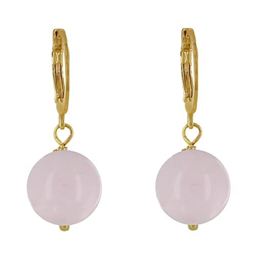 Créoles en Quartz Rose et Or, le Cadeau Idéal pour Anniversaire - 2