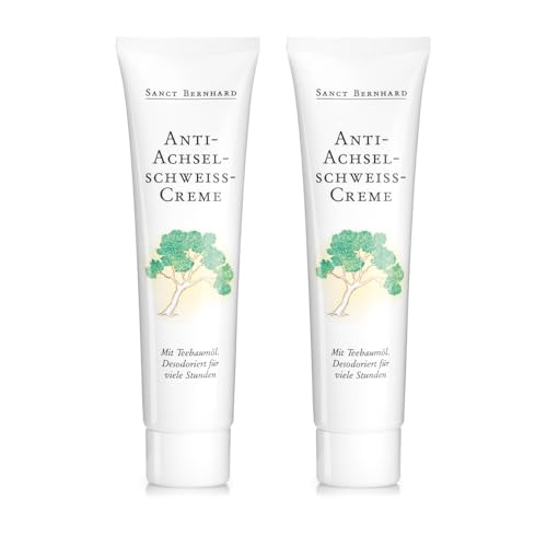 Sanct Bernhard Anti-Achselschweiß-Creme mit Teebaumöl Schafgarbe Salbei 100 ml