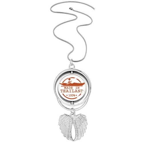 Collier Thaïlande pendentif kayak ailes d'ange bijoux rotatifs